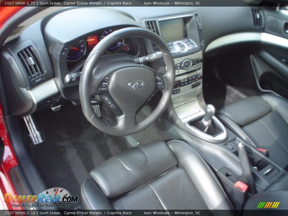 2007 Infiniti G 35 S Sport Sedan Garnet Ember Metallic / Graphite Black Photo #9