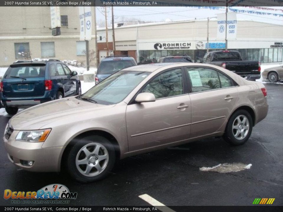 2007 Hyundai Sonata SE V6 Golden Beige / Beige Photo #1
