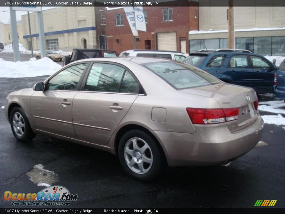 2007 Hyundai Sonata SE V6 Golden Beige / Beige Photo #2