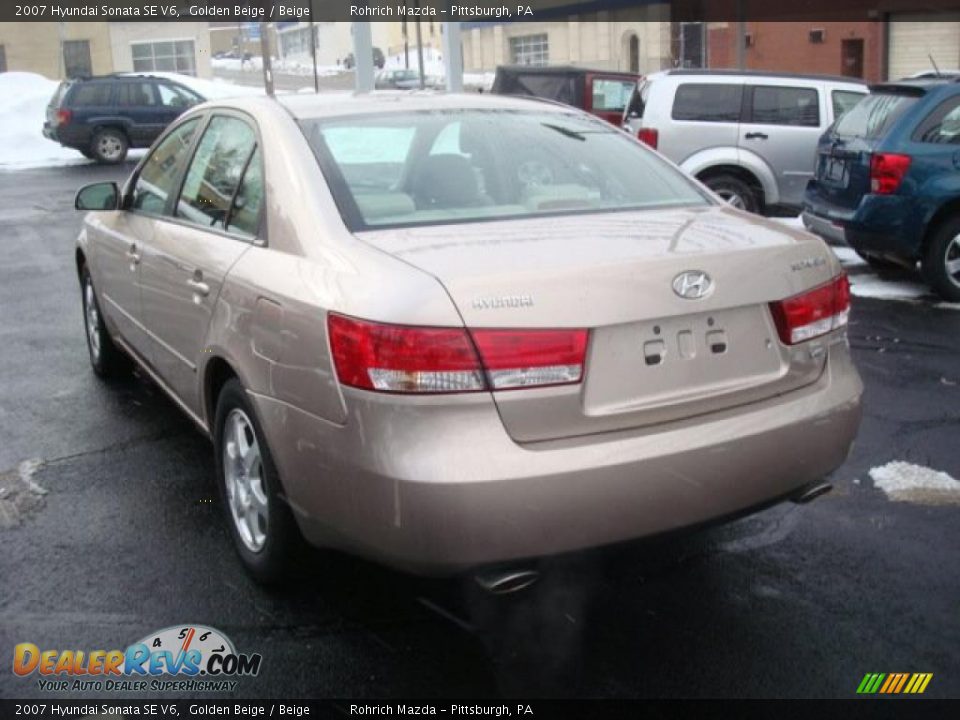 2007 Hyundai Sonata SE V6 Golden Beige / Beige Photo #3