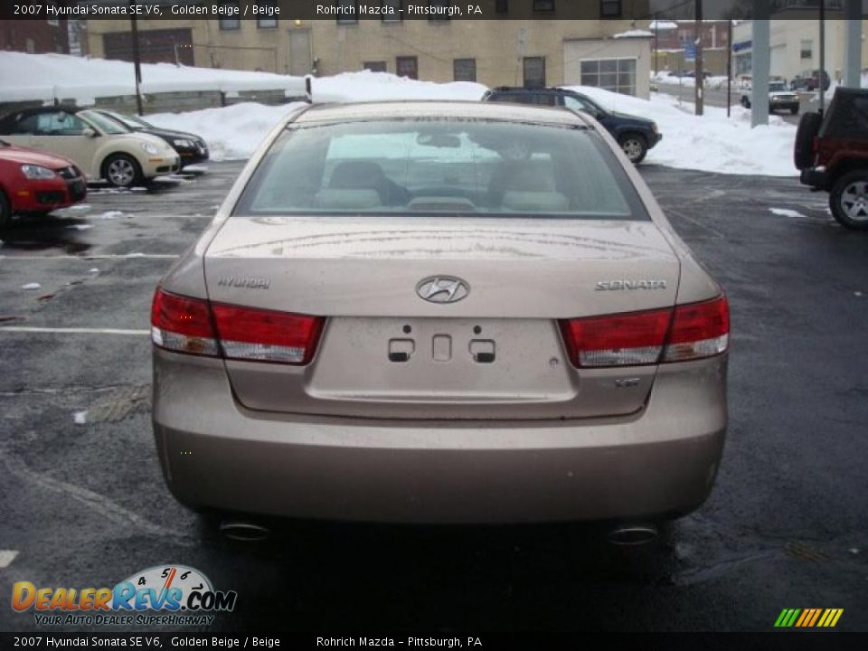 2007 Hyundai Sonata SE V6 Golden Beige / Beige Photo #4