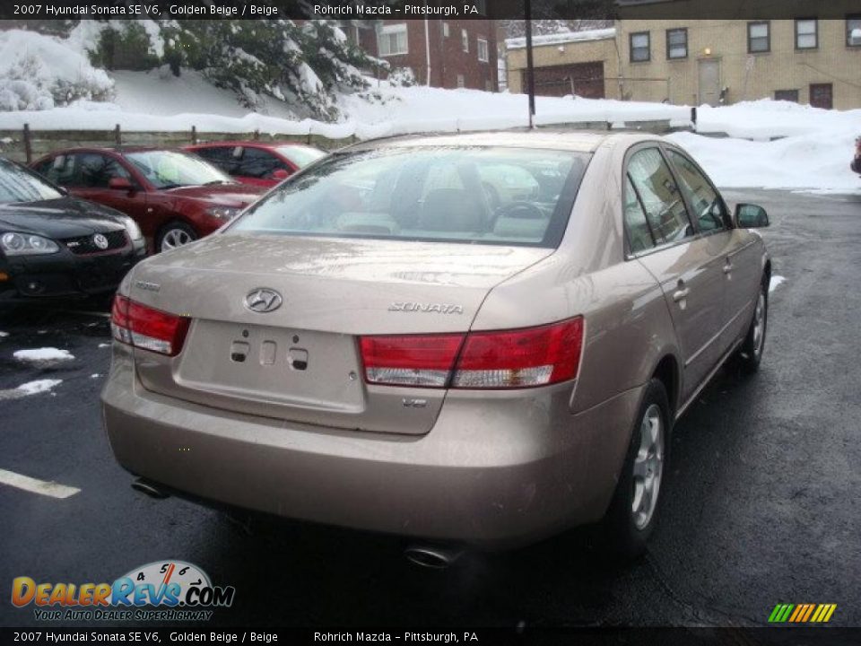 2007 Hyundai Sonata SE V6 Golden Beige / Beige Photo #5