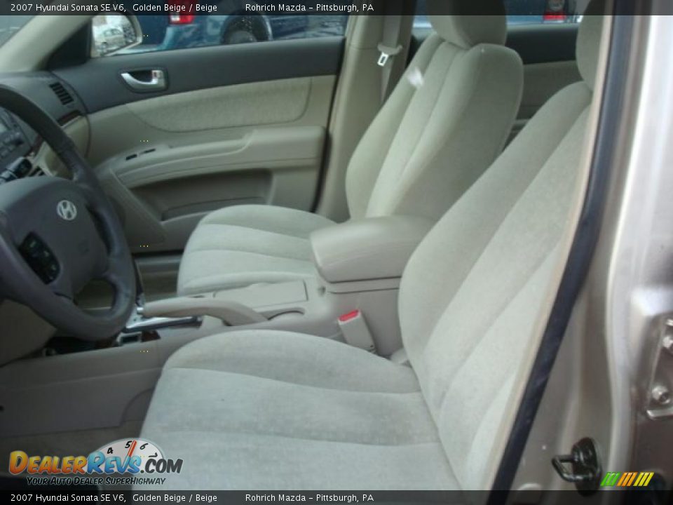 2007 Hyundai Sonata SE V6 Golden Beige / Beige Photo #10