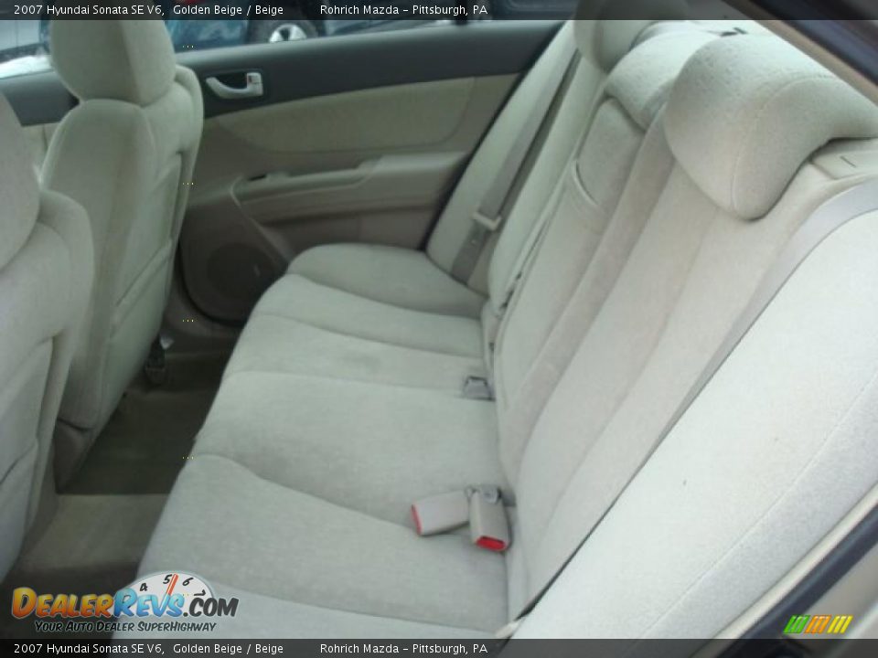2007 Hyundai Sonata SE V6 Golden Beige / Beige Photo #11