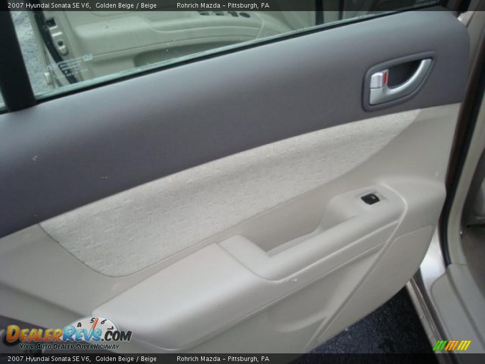 2007 Hyundai Sonata SE V6 Golden Beige / Beige Photo #13