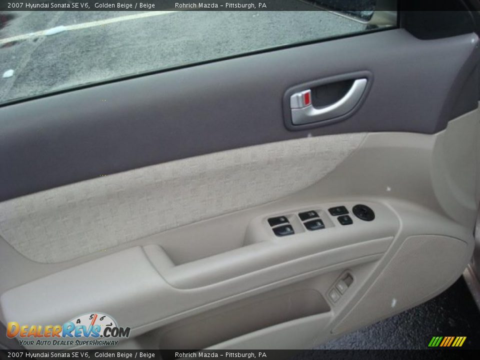 2007 Hyundai Sonata SE V6 Golden Beige / Beige Photo #14