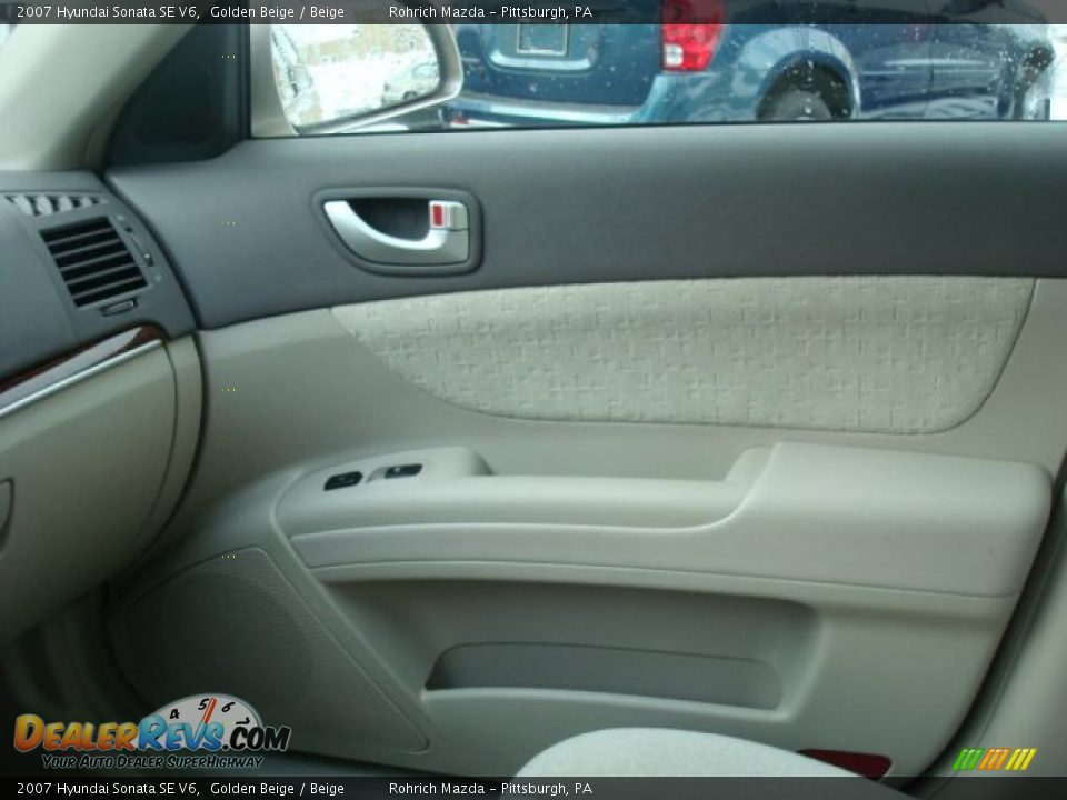 2007 Hyundai Sonata SE V6 Golden Beige / Beige Photo #17