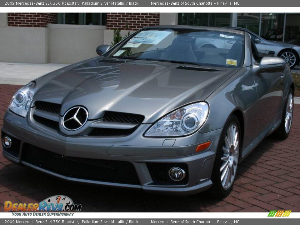 2009 Mercedes-Benz SLK 350 Roadster Palladium Silver Metallic / Black Photo #1