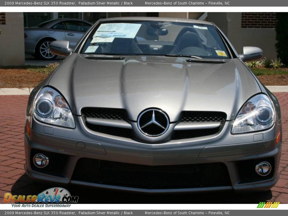 2009 Mercedes-Benz SLK 350 Roadster Palladium Silver Metallic / Black Photo #2