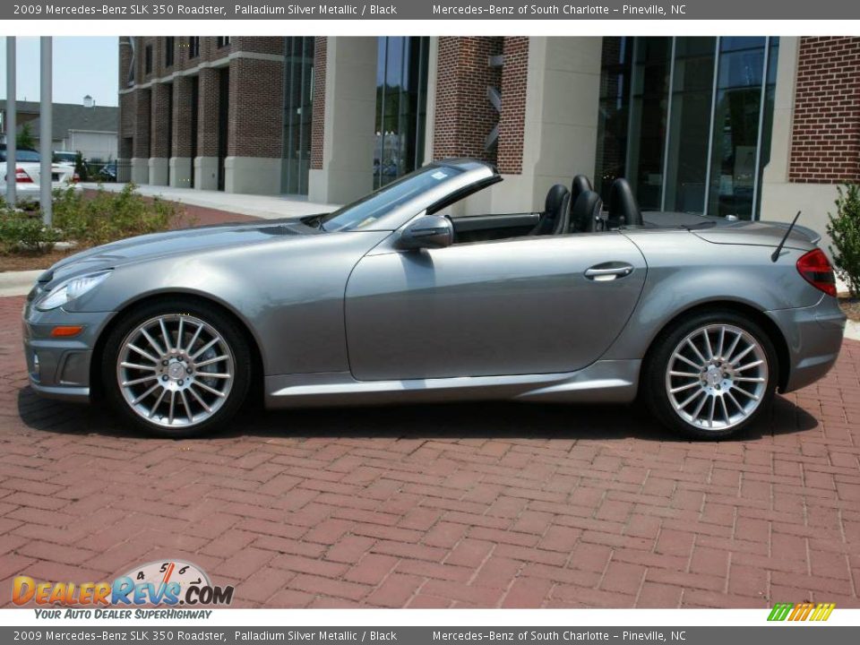 2009 Mercedes-Benz SLK 350 Roadster Palladium Silver Metallic / Black Photo #3