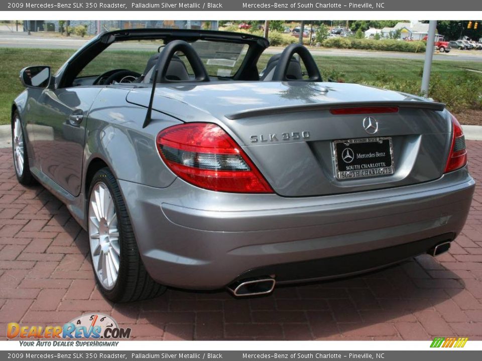 2009 Mercedes-Benz SLK 350 Roadster Palladium Silver Metallic / Black Photo #4