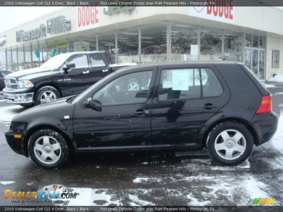 2000 Volkswagen Golf GLS 4 Door Black / Black Photo #1