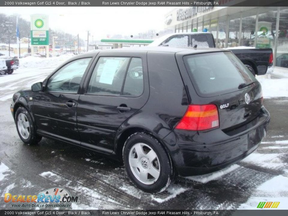 2000 Volkswagen Golf GLS 4 Door Black / Black Photo #2