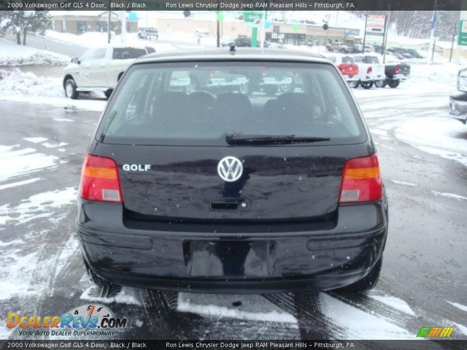 2000 Volkswagen Golf GLS 4 Door Black / Black Photo #3
