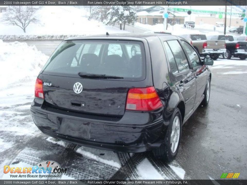 2000 Volkswagen Golf GLS 4 Door Black / Black Photo #4