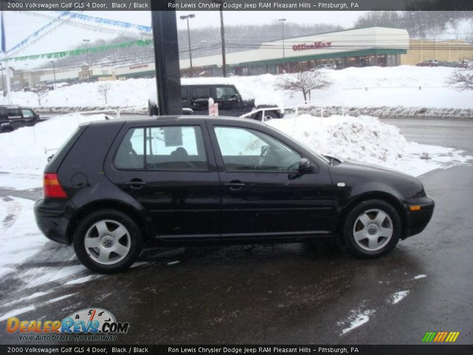 2000 Volkswagen Golf GLS 4 Door Black / Black Photo #5