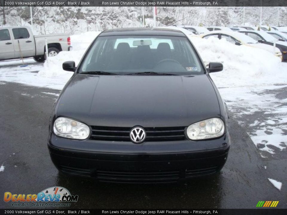 2000 Volkswagen Golf GLS 4 Door Black / Black Photo #7