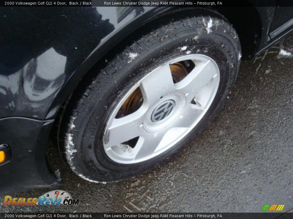 2000 Volkswagen Golf GLS 4 Door Black / Black Photo #9