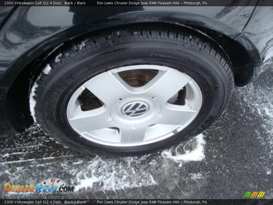 2000 Volkswagen Golf GLS 4 Door Black / Black Photo #10
