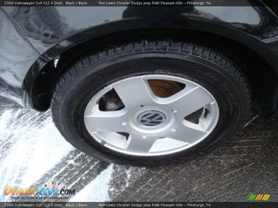 2000 Volkswagen Golf GLS 4 Door Black / Black Photo #11