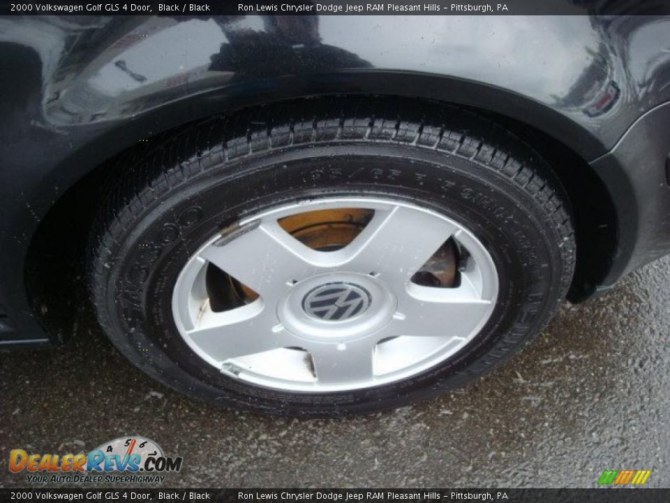 2000 Volkswagen Golf GLS 4 Door Black / Black Photo #12
