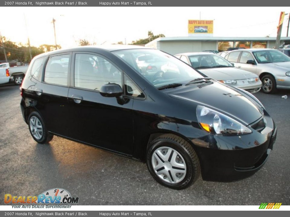 2007 Honda Fit Nighthawk Black Pearl / Black Photo #5