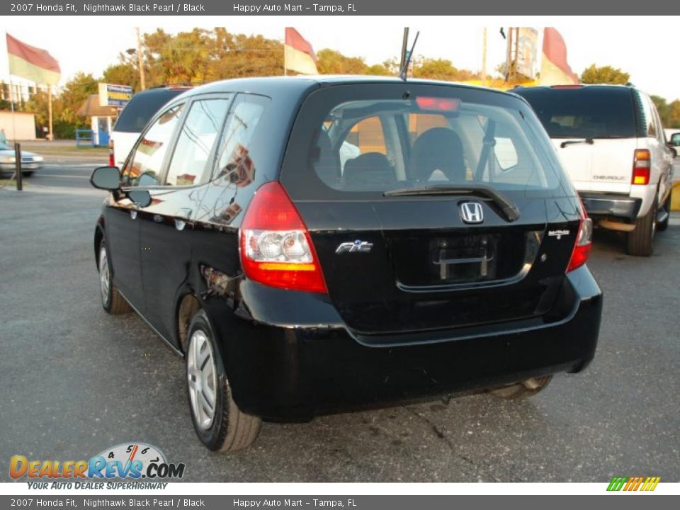 2007 Honda Fit Nighthawk Black Pearl / Black Photo #7