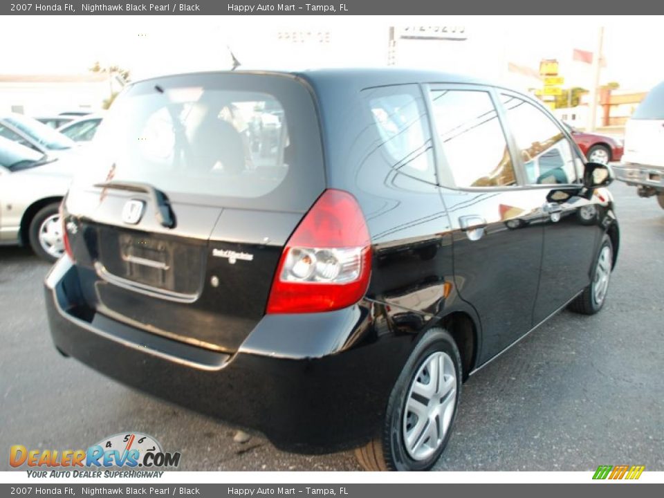 2007 Honda Fit Nighthawk Black Pearl / Black Photo #9