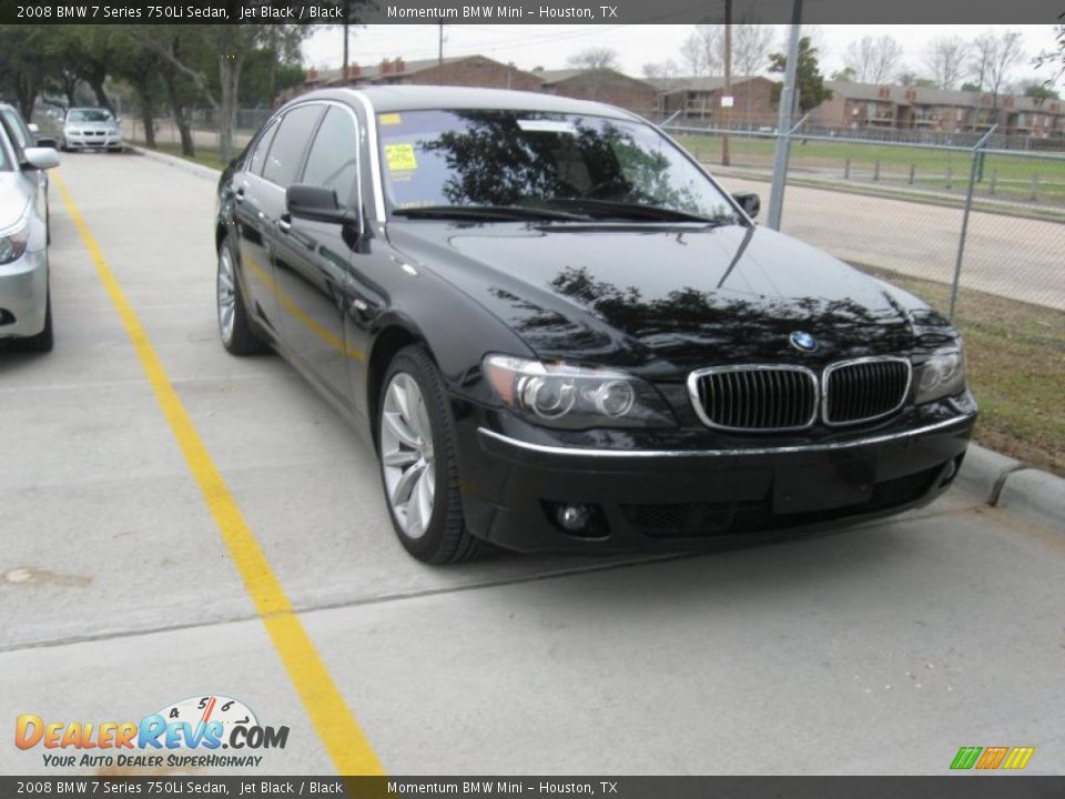 2008 BMW 7 Series 750Li Sedan Jet Black / Black Photo #4