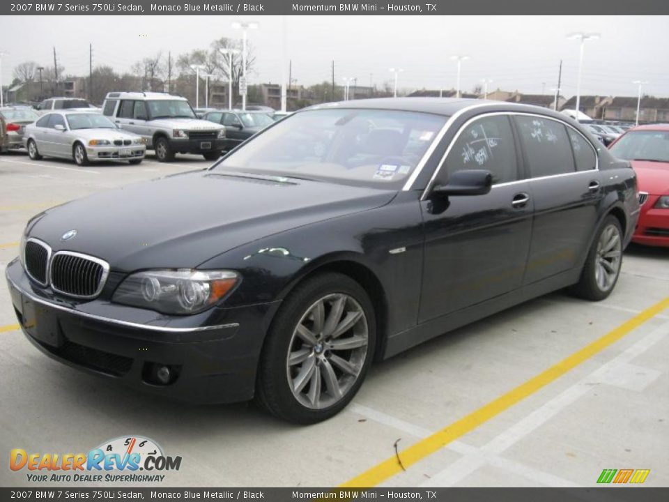 2007 BMW 7 Series 750Li Sedan Monaco Blue Metallic / Black Photo #1