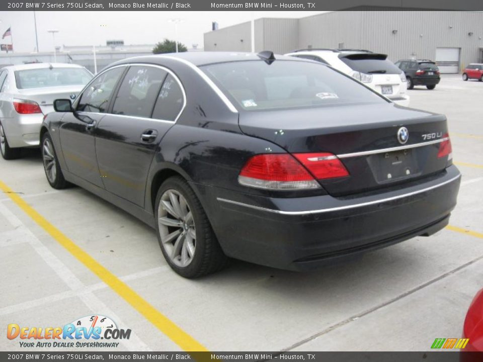 2007 BMW 7 Series 750Li Sedan Monaco Blue Metallic / Black Photo #2