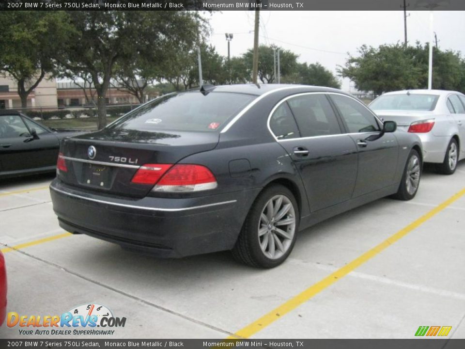 2007 BMW 7 Series 750Li Sedan Monaco Blue Metallic / Black Photo #3
