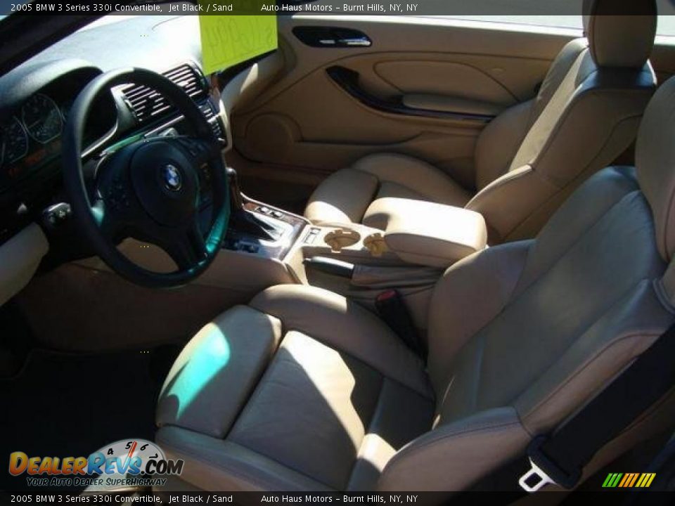 2005 BMW 3 Series 330i Convertible Jet Black / Sand Photo #4