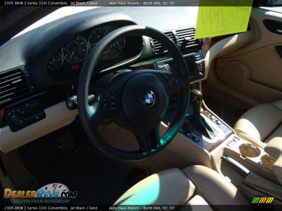 2005 BMW 3 Series 330i Convertible Jet Black / Sand Photo #6