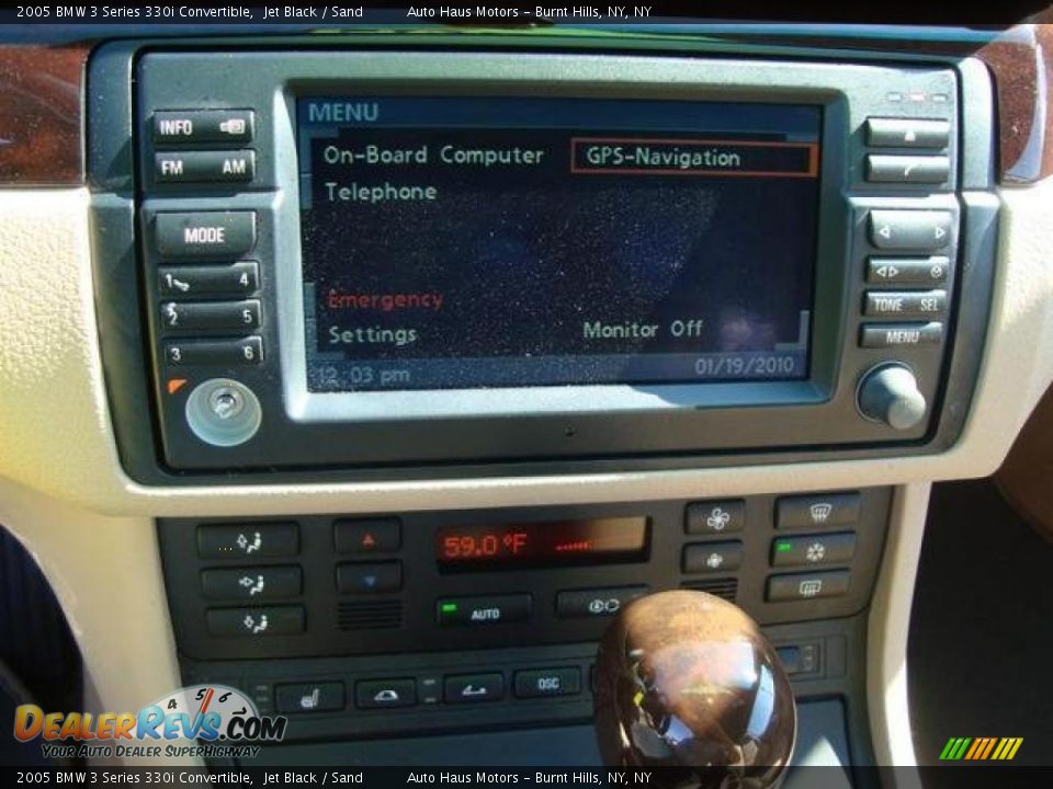 2005 BMW 3 Series 330i Convertible Jet Black / Sand Photo #13