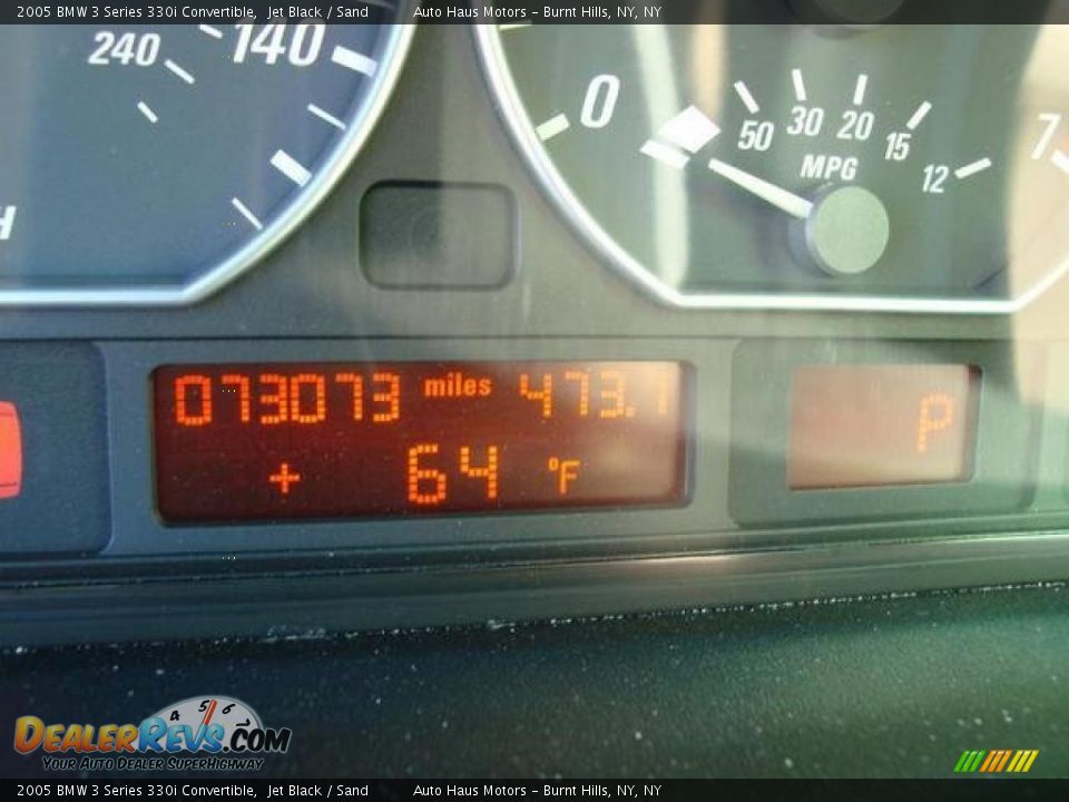 2005 BMW 3 Series 330i Convertible Jet Black / Sand Photo #14