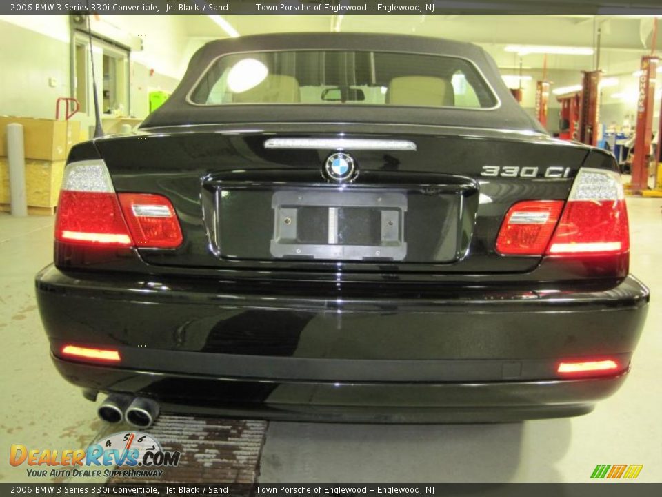 2006 BMW 3 Series 330i Convertible Jet Black / Sand Photo #4