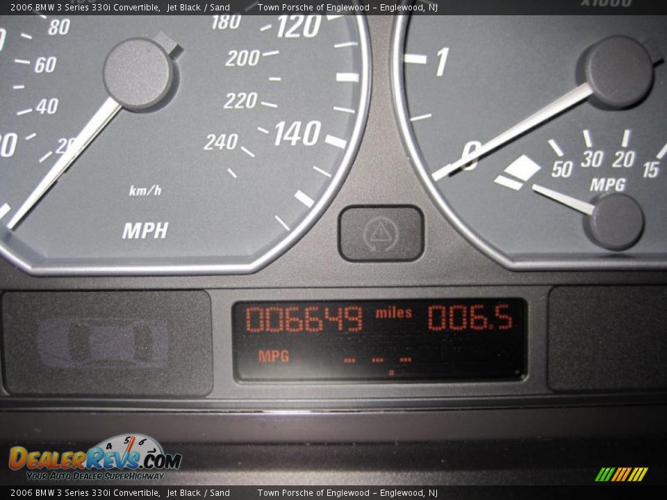 2006 BMW 3 Series 330i Convertible Jet Black / Sand Photo #12