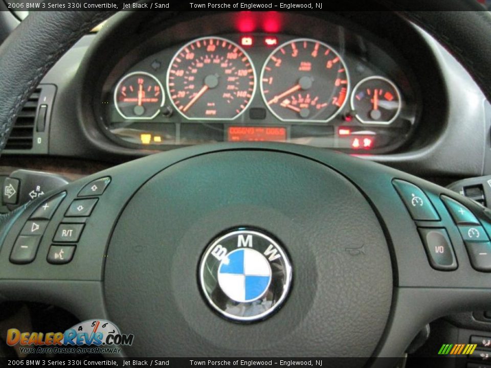 2006 BMW 3 Series 330i Convertible Jet Black / Sand Photo #13