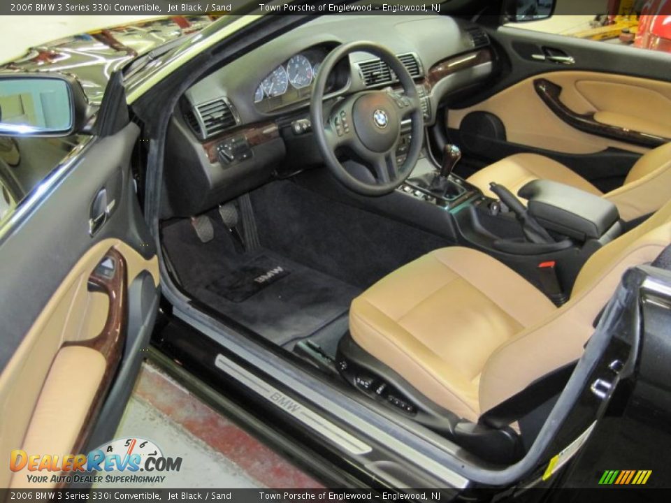 2006 BMW 3 Series 330i Convertible Jet Black / Sand Photo #17