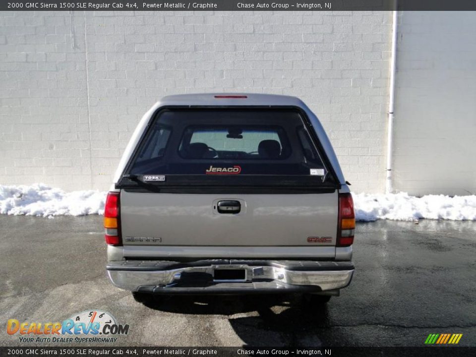 2000 GMC Sierra 1500 SLE Regular Cab 4x4 Pewter Metallic / Graphite Photo #7