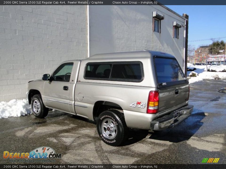 2000 GMC Sierra 1500 SLE Regular Cab 4x4 Pewter Metallic / Graphite Photo #8