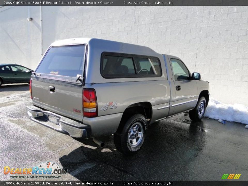 2000 GMC Sierra 1500 SLE Regular Cab 4x4 Pewter Metallic / Graphite Photo #9