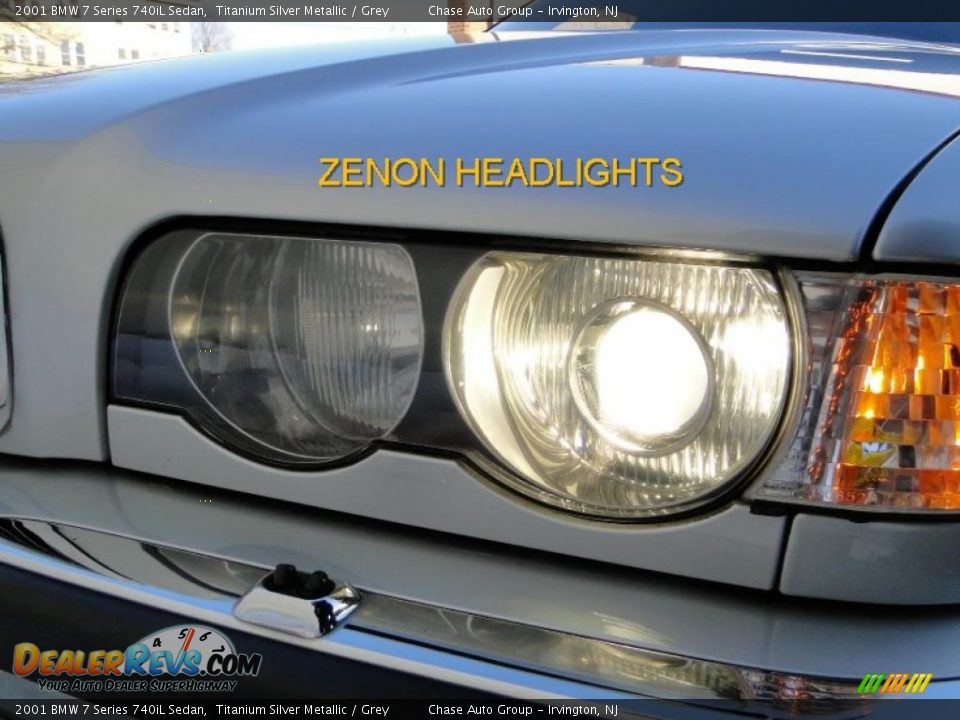 2001 BMW 7 Series 740iL Sedan Titanium Silver Metallic / Grey Photo #13