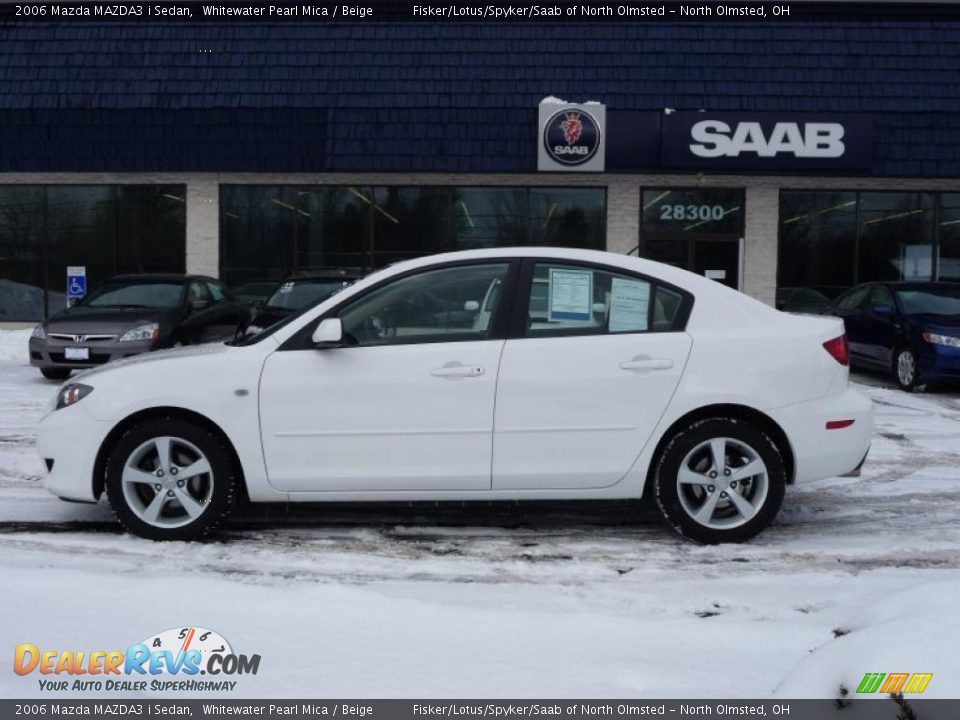 2006 Mazda MAZDA3 i Sedan Whitewater Pearl Mica / Beige Photo #1