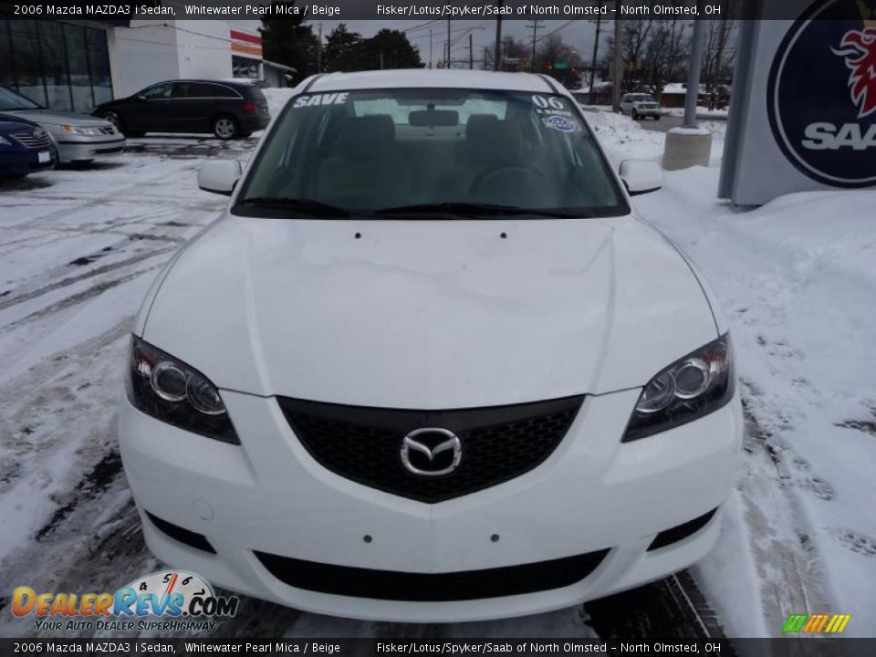 2006 Mazda MAZDA3 i Sedan Whitewater Pearl Mica / Beige Photo #3