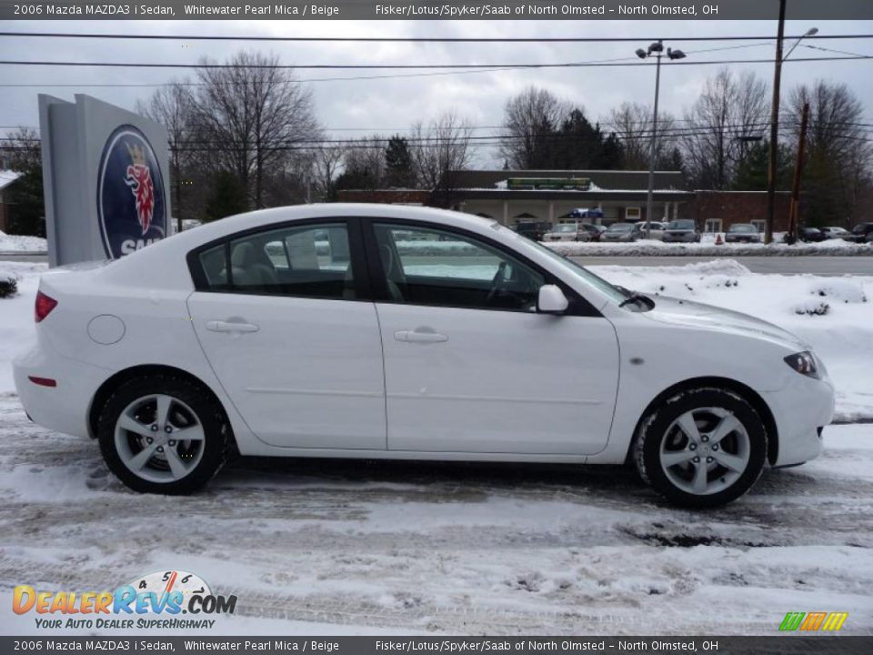 2006 Mazda MAZDA3 i Sedan Whitewater Pearl Mica / Beige Photo #5