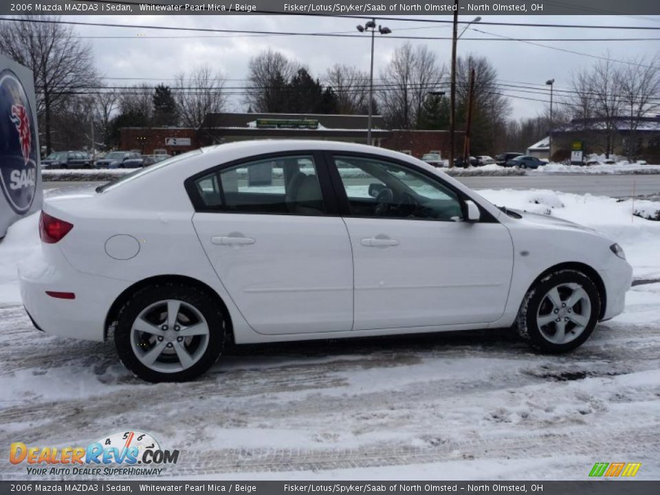 2006 Mazda MAZDA3 i Sedan Whitewater Pearl Mica / Beige Photo #6
