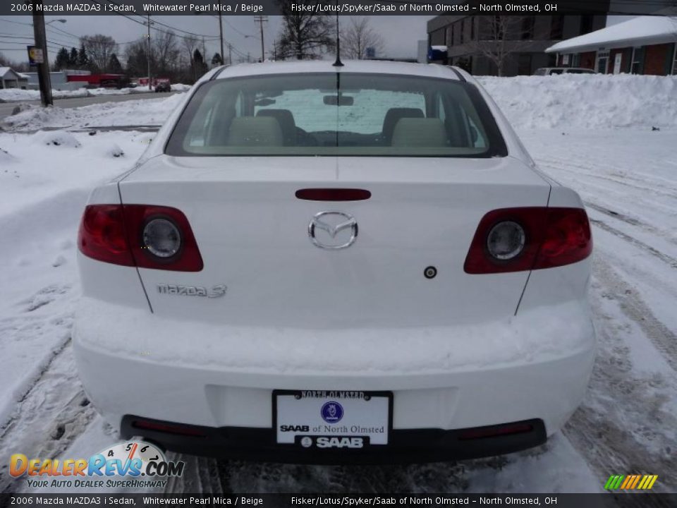 2006 Mazda MAZDA3 i Sedan Whitewater Pearl Mica / Beige Photo #7