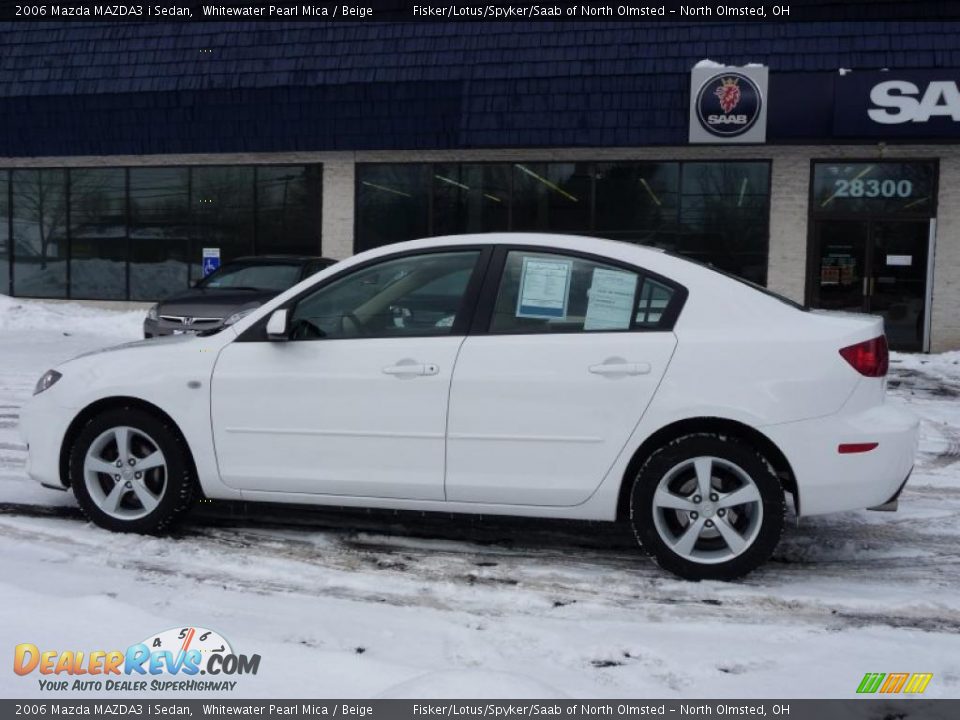 2006 Mazda MAZDA3 i Sedan Whitewater Pearl Mica / Beige Photo #8